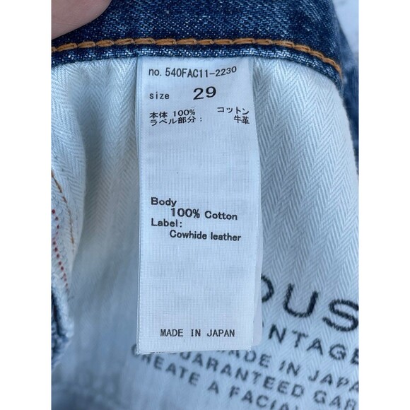 Moussy Vintage Jeans Sz 29 Li Howa Button Fly Distressed Raw Hem Straight Leg - Picture 11 of 12